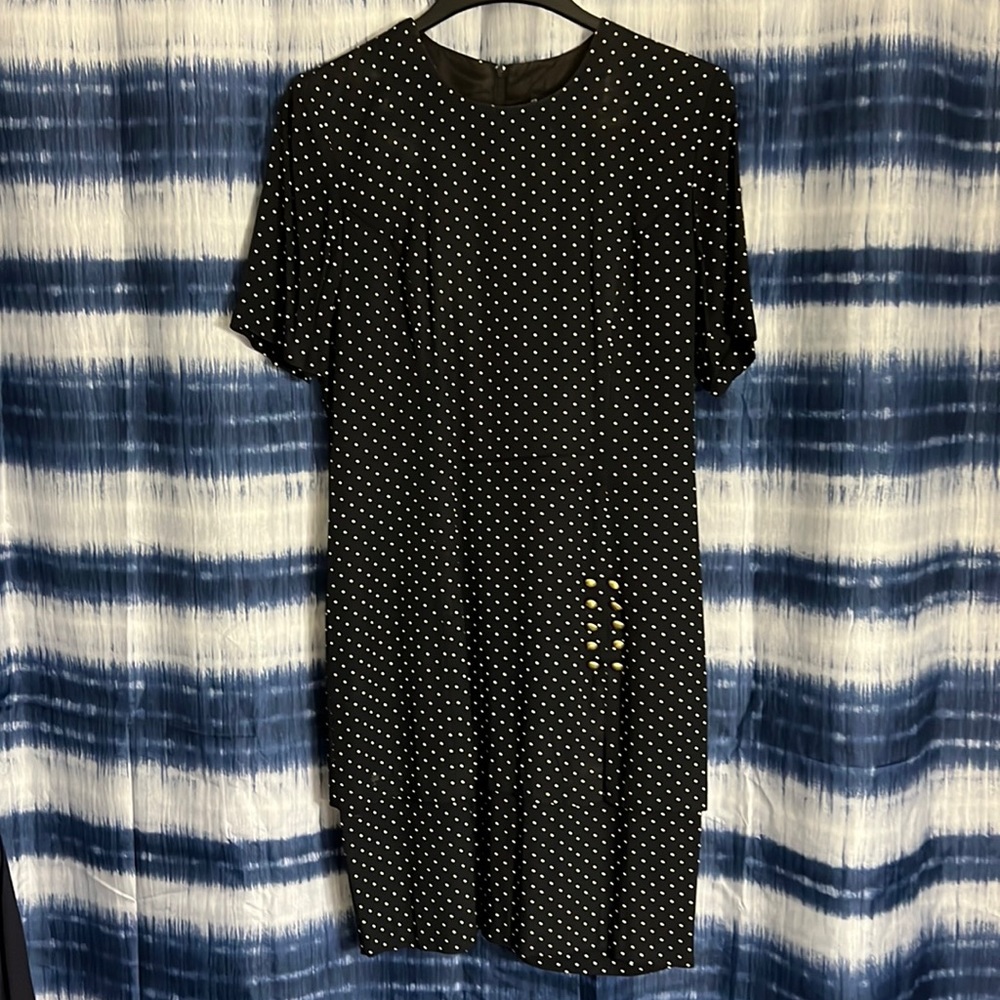 Black & white polka dot dress